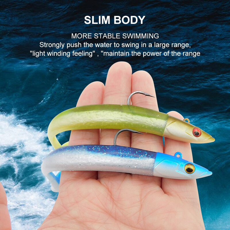 KESFISHING Crazy Shiner 15cm 30g Plastikinis minkštas masalas su džigo galvute irklo uodega