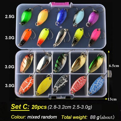 TOMA pisztráng kanál csali készlet fém csali 2,5 g 3 g 4,5 g 5 g vegyes színek Pesca édesvízi horgászfelszerelés Isca mesterséges horgásztó