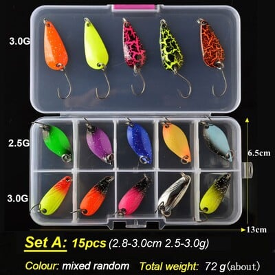 TOMA pisztráng kanál csali készlet fém csali 2,5 g 3 g 4,5 g 5 g vegyes színek Pesca édesvízi horgászfelszerelés Isca mesterséges horgásztó