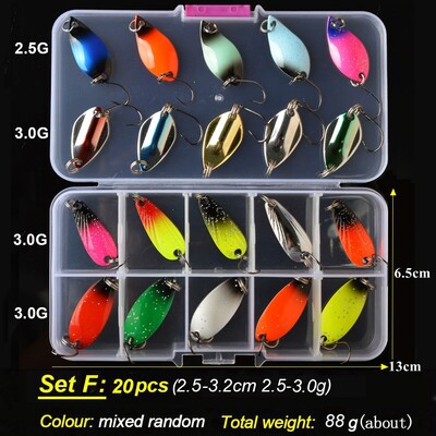 TOMA pisztráng kanál csali készlet fém csali 2,5 g 3 g 4,5 g 5 g vegyes színek Pesca édesvízi horgászfelszerelés Isca mesterséges horgásztó