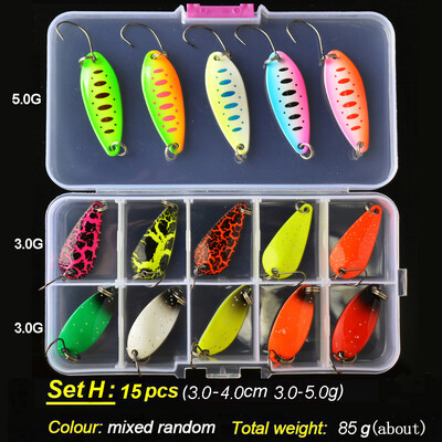 TOMA pisztráng kanál csali készlet fém csali 2,5 g 3 g 4,5 g 5 g vegyes színek Pesca édesvízi horgászfelszerelés Isca mesterséges horgásztó