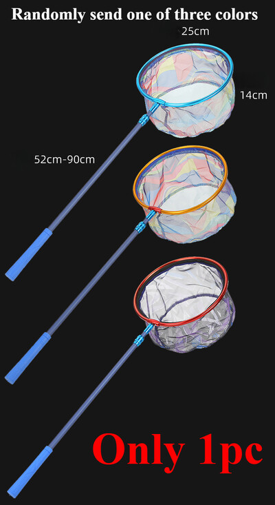Uklonjiva ribarska mreža 150 cm/170 cm/190 cm/210 cm, sklopiva teleskopska mreža za pecanje, lagana ručka, najlonska mreža