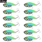 12gb Metāla VIB Vibration Bait Spinner Karote makšķerēšanas mānekļu komplekts 3g 7g 10g 15g 20g Jigs Foreles Ziemas makšķerēšanas ēsmas piederumi