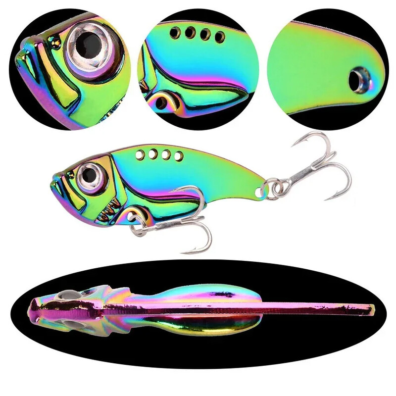 12gb Metāla VIB Vibration Bait Spinner Karote makšķerēšanas mānekļu komplekts 3g 7g 10g 15g 20g Jigs Foreles Ziemas makšķerēšanas ēsmas piederumi