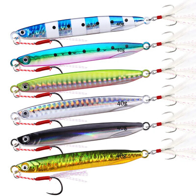 6pc Super Slim garas Metāla liešanas džigas Makšķerēšanas mānekļi 7G 10G Shore Cast Jigging Pesca Spoon Jig Sea Fishing Lure Tackle Saltwater