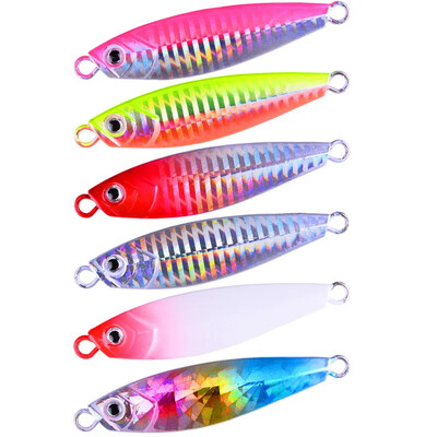 6pc Super Slim garas Metāla liešanas džigas Makšķerēšanas mānekļi 7G 10G Shore Cast Jigging Pesca Spoon Jig Sea Fishing Lure Tackle Saltwater