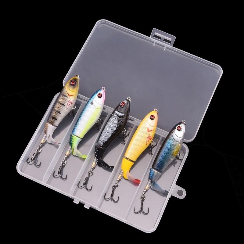 Žvejybos masalai Whopper Plopper 10,5 cm/17g su plūduriuojančia besisukančia uodega Topwater Bait Gėlavandeniai sūraus vandens masalai karpiams ešerių lydekoms