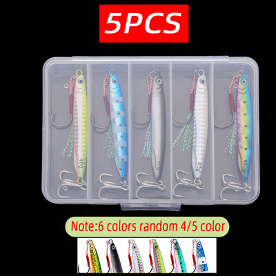 5 vnt. / dėžutė Pieštuko masalo kriauklės metalo liejimo tvirtinimas 7G/10G/21G/30G/40G Pakrantėje svaidomas ešerių masalas dirbtinis masalas žvejybos reikmenys