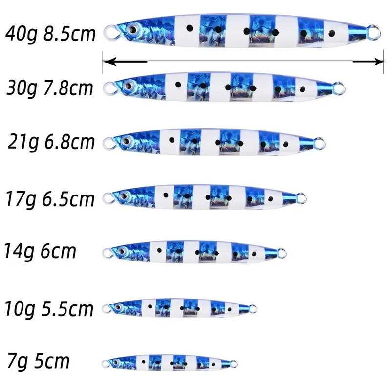 5 vnt. / dėžutė Pieštuko masalo kriauklės metalo liejimo tvirtinimas 7G/10G/21G/30G/40G Pakrantėje svaidomas ešerių masalas dirbtinis masalas žvejybos reikmenys