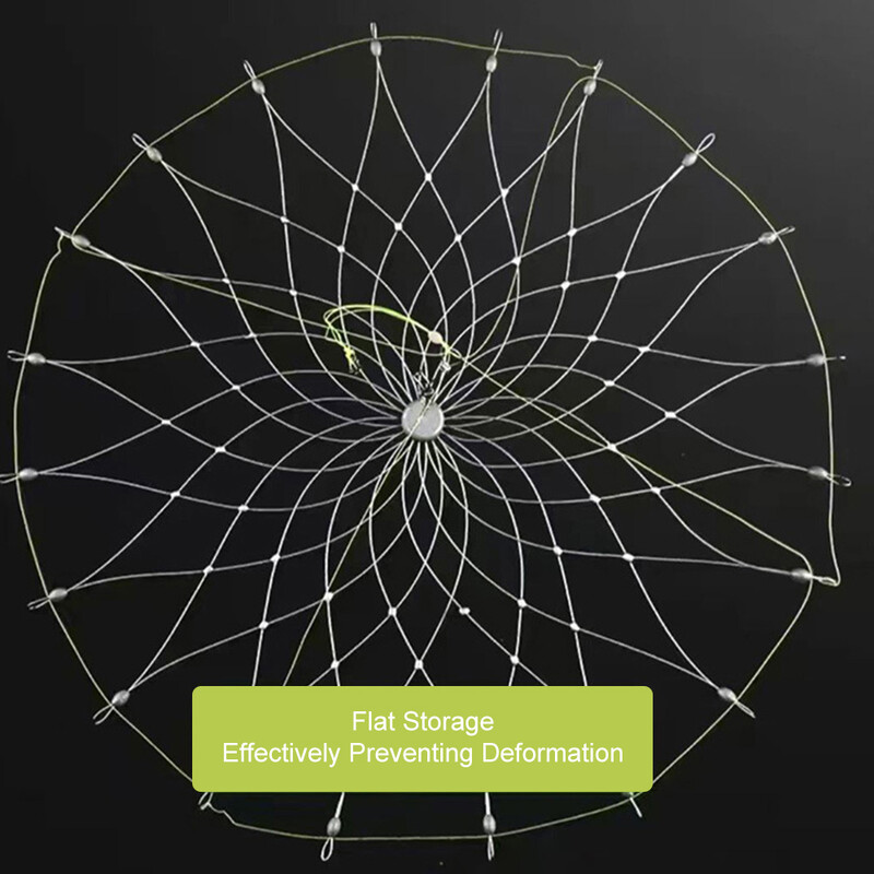 1 vnt. žvejybos tinklo narvas, automatiškai atidaromas, uždaromas krabų gaudyklės tinklas, plieninė viela, skirta sūriame jūros vandenyje lauko žvejybos reikmenims