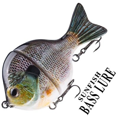 1tk 9CM 34,5G libisemissööt Ühe liigendiga plastikust ujumispeibutis Sunfish Fishing Bass Lands