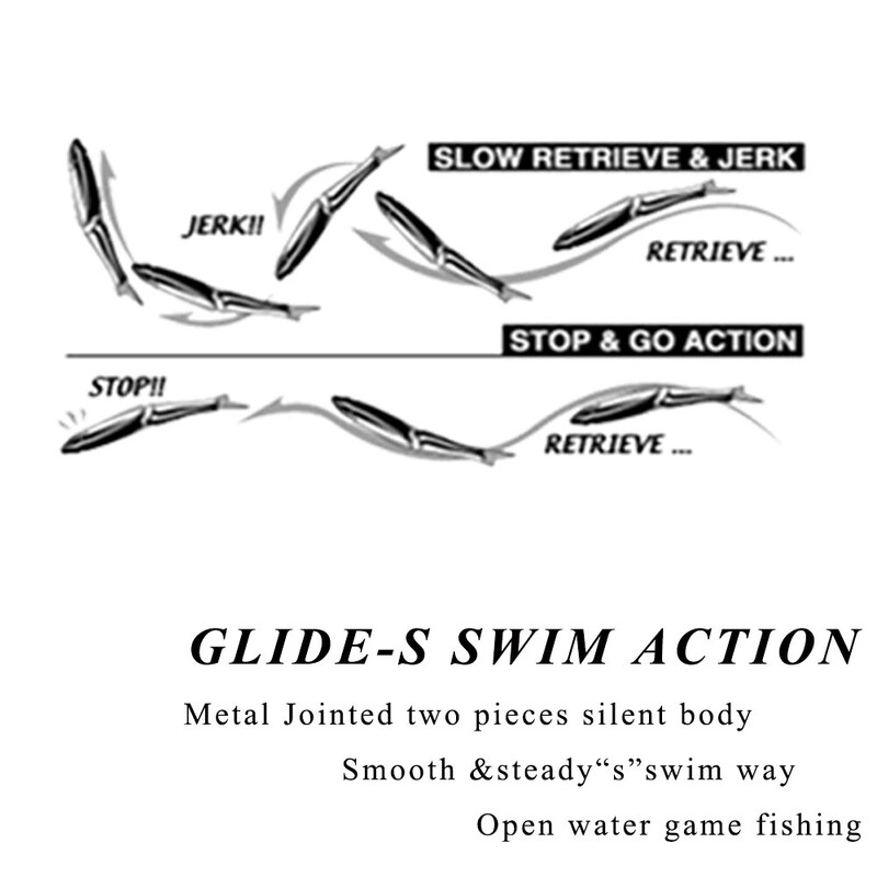 1 KOM 9 CM 34,5 G Glide Bait Jednostruki plastični mamac za kupanje, mamci za pecanje brancina