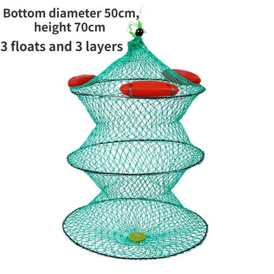 Úszó halászháló Összecsukható halkosárvédő táska Nylon úszóképességű horgászfelszerelés vonóháló Halvédő háló