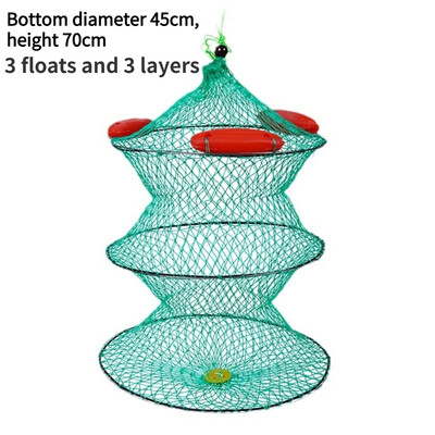 Úszó halászháló Összecsukható halkosárvédő táska Nylon úszóképességű horgászfelszerelés vonóháló Halvédő háló