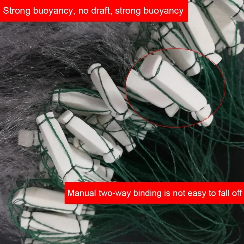 Atnaujintas nailono amerikietiškas rankinis tinklelis Lengvas užmetimas muselinis žvejybos tinklas 8/15/30 m ilgio 0,7/1 m aukščio mažo tinklelio tvirto lyno žvejybos įrankiai