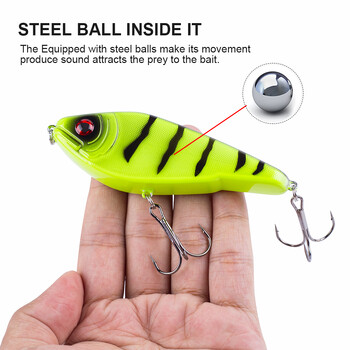 Hanlin Sinking Glide Jerkbait 75/90/120/150/mm Muskie Fishing Lure Swimbait Δημοφιλές Pike Hard Jerk Bait Crankbait Wobbler Tackle