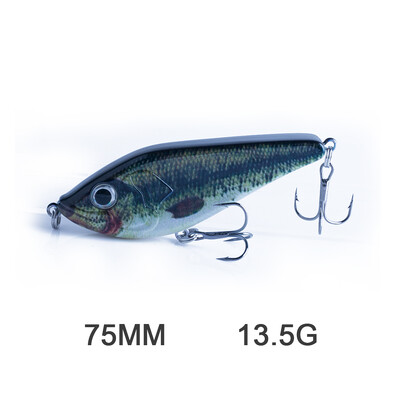 Hanlin Süllyedő Glide Jerkbait 75/90/120/150/mm Muskie Fishing Lure Swimbait Népszerű csuka Hard Jerk Bait Crankbait Wobbler Tackle