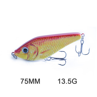 Hanlin Süllyedő Glide Jerkbait 75/90/120/150/mm Muskie Fishing Lure Swimbait Népszerű csuka Hard Jerk Bait Crankbait Wobbler Tackle
