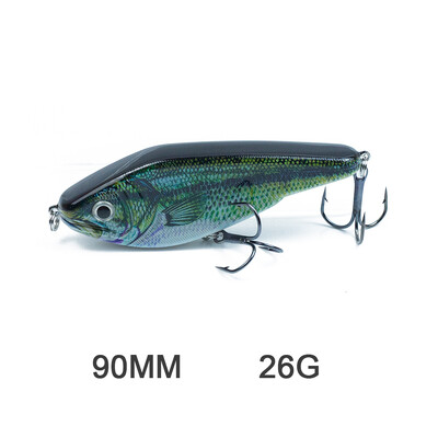 Hanlin Süllyedő Glide Jerkbait 75/90/120/150/mm Muskie Fishing Lure Swimbait Népszerű csuka Hard Jerk Bait Crankbait Wobbler Tackle