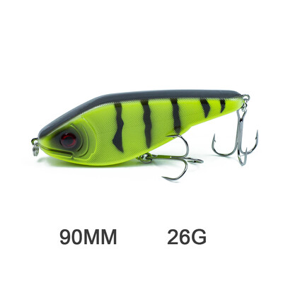 Hanlin Süllyedő Glide Jerkbait 75/90/120/150/mm Muskie Fishing Lure Swimbait Népszerű csuka Hard Jerk Bait Crankbait Wobbler Tackle