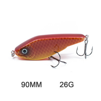 Hanlin Süllyedő Glide Jerkbait 75/90/120/150/mm Muskie Fishing Lure Swimbait Népszerű csuka Hard Jerk Bait Crankbait Wobbler Tackle