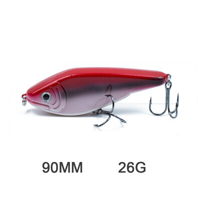 Hanlin Süllyedő Glide Jerkbait 75/90/120/150/mm Muskie Fishing Lure Swimbait Népszerű csuka Hard Jerk Bait Crankbait Wobbler Tackle