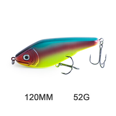 Hanlin Süllyedő Glide Jerkbait 75/90/120/150/mm Muskie Fishing Lure Swimbait Népszerű csuka Hard Jerk Bait Crankbait Wobbler Tackle