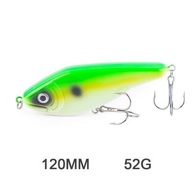 Hanlin Süllyedő Glide Jerkbait 75/90/120/150/mm Muskie Fishing Lure Swimbait Népszerű csuka Hard Jerk Bait Crankbait Wobbler Tackle