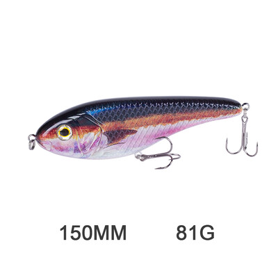 Hanlin Süllyedő Glide Jerkbait 75/90/120/150/mm Muskie Fishing Lure Swimbait Népszerű csuka Hard Jerk Bait Crankbait Wobbler Tackle
