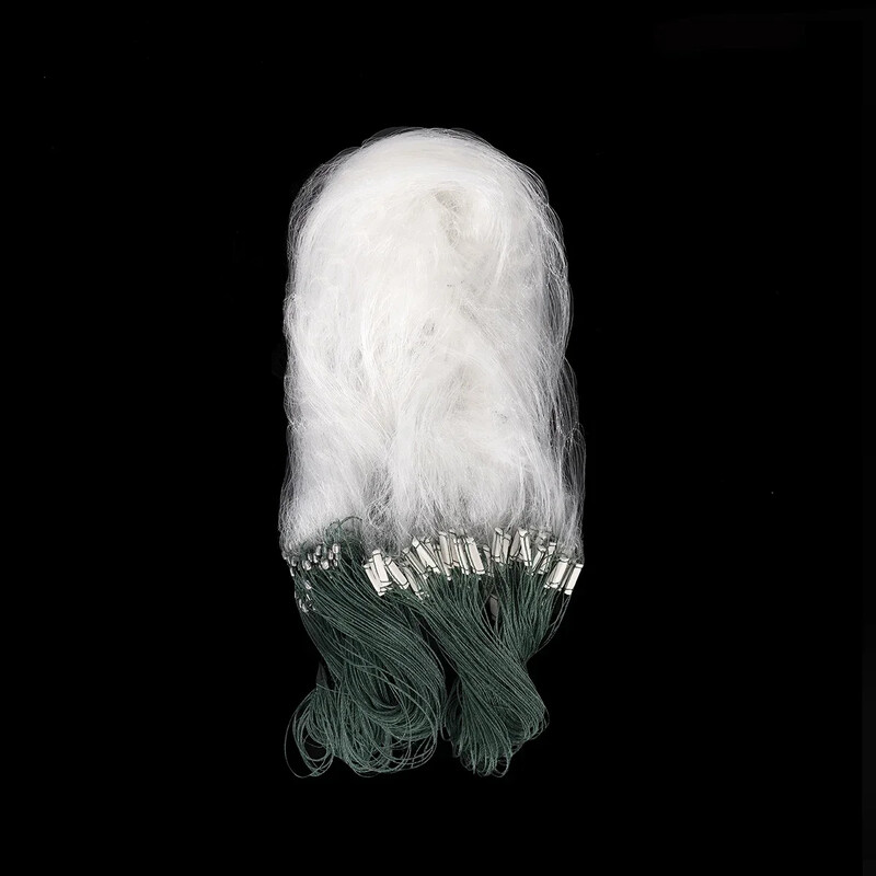 50 m ilgio 1,65 m gylio žvejybos tinklas 3 sluoksnių nailoninis gaudyklė su plūdėmis žiauninis tinklas Lipnus skęstantis tinklas žuvų tinklas, skirtas užmesti rankomis