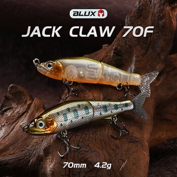 BLUX JACK CLAW 70F 70mm 4,2g Slow Floating Jointed Swimbait Minnow Wobbler Fishing Lure Τεχνητό σκληρό δόλωμα για πέστροφα μπάσου