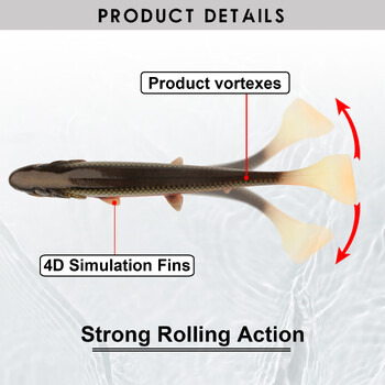 Spinpoler Bombshad Square Tail Swimbait Shad Pike Lures 14cm 18cm Εκτύπωση Τεχνητή σιλικόνης για μεγάλα αλιεύματα θαλάσσιο ψάρεμα Wobbler