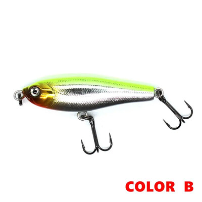 AOCLU kieto masalo pieštuko voblerio masalas, skęstanti maža lazda, plaukianti kaip sužeista mirštanti žuvis, VMC kabliukai, tvirtas korpusas, 38 mm, 2,8 g