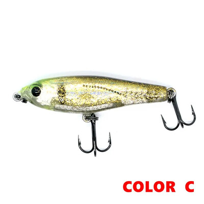 AOCLU kieto masalo pieštuko voblerio masalas, skęstanti maža lazda, plaukianti kaip sužeista mirštanti žuvis, VMC kabliukai, tvirtas korpusas, 38 mm, 2,8 g