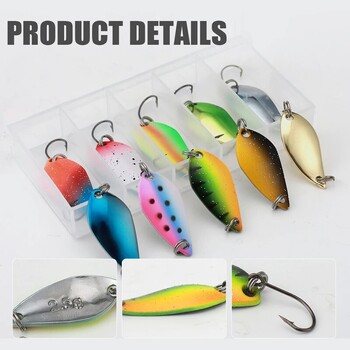 2,5g/3,5g/5g κιτ ψαρέματος Jig Spoon Lure Bait Set Hard Metal Spinner Wobbler Spoon Trout Bass Ear Fishing Lure Spoon Bait