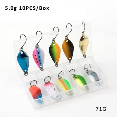 2,5g/3,5g/5g horgászkészlet Jig Spoon Lure Csali készlet Keményfém Spinner Wobbler Spoon Trout Bass Area Horgászfelszerelés Csali kanál csali