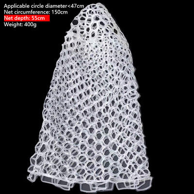Kézi háló fej mélysége: 55/65 cm átmérő: 48 cm PVC anyag kültéri horgász kellékek fekete gyűrű nélkül