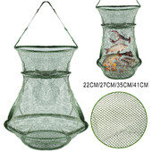 Sougayilang prijenosna ribarska mreža 4 veličine, 3 sloja, okrugla sklopiva mreža, riba 25 cm 35 cm 42 cm 50 cm, jeftina ribarska mreža