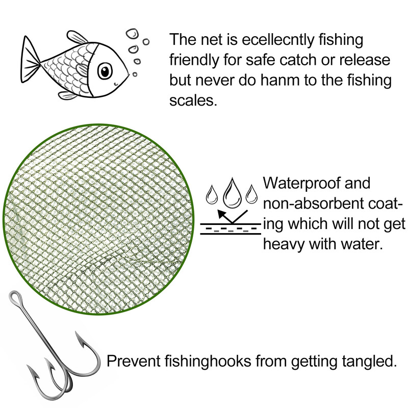 Sougayilang prijenosna ribarska mreža 4 veličine, 3 sloja, okrugla sklopiva mreža, riba 25 cm 35 cm 42 cm 50 cm, jeftina ribarska mreža