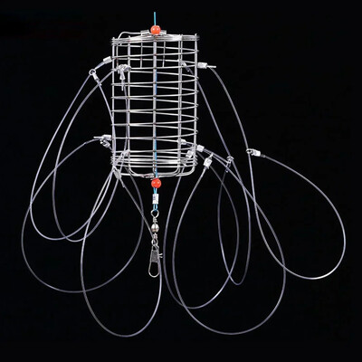 Krabų gaudymo įrankis jaukų gaudyklė nerūdijančio plieno jaukas narvas Žuvies narvelis tiektuvas Žvejybos reikmenys Tinkamas krabų krevečių vėžių gaudyklės narvas