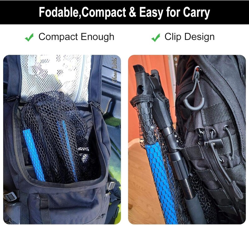 Új úszó horgászháló alumínium ötvözetből összecsukható teleszkópos leszállóháló visszahúzható nylon Nylon hálós tengeri horgásztartozék