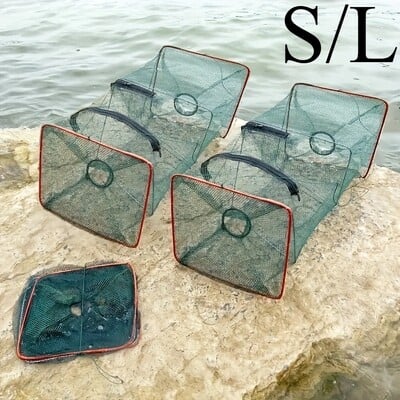 1db S/L prémium összecsukható halcsapda kültéri horgászfelszerelés szerelmeseinek hordozható hálós halketrec rákrák rákokhoz