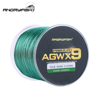 Angryfish 9 Strands Braided 500M риболовна въдица Super Strong PE Line Braided Fishing