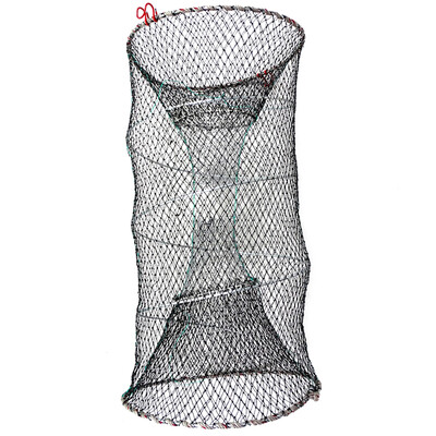 Összecsukható csali öntött hálós csapda háló Hordozható horgász leszállóháló garnélarák ketrec halrák rákokhoz, automatikus visszahúzható garnélarák csapda