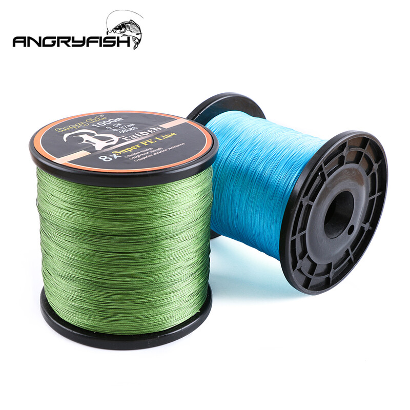 ANGRYFISH nagykereskedelmi 1000 méteres 8x fonott horgászzsinór 8 színű Super PE damil