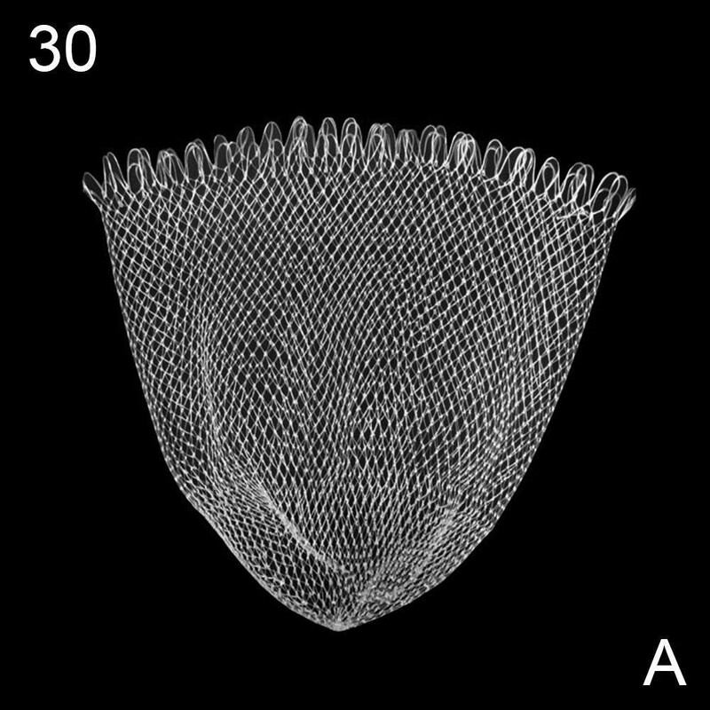 Dupla fonott hálós horgászháló 30/40/50/60 cm-es horgászeszközök hálós lyuk sügér pisztrángfogáshoz horgászkiegészítők S8H7