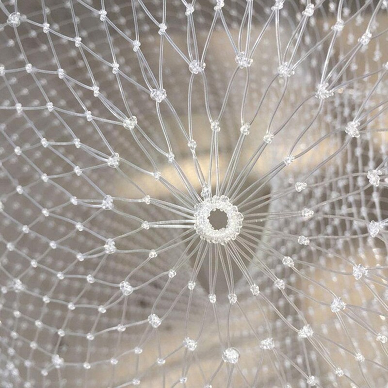 Dupla fonott hálós horgászháló 30/40/50/60 cm-es horgászeszközök hálós lyuk sügér pisztrángfogáshoz horgászkiegészítők S8H7