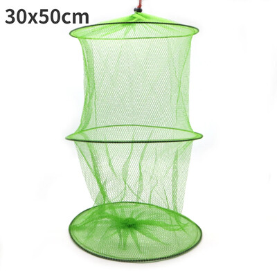 2 rétegű hordozható halászháló halgarnéla hálós ketrec Öntött háló halászcsapda hálózat összecsukható halászháló