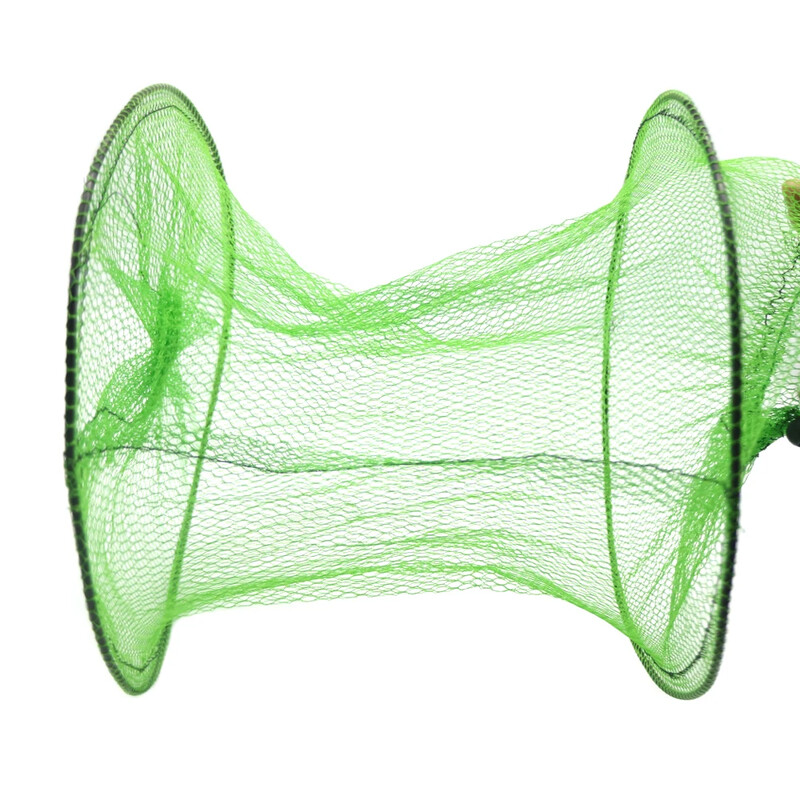 2 rétegű hordozható halászháló halgarnéla hálós ketrec Öntött háló halászcsapda hálózat összecsukható halászháló
