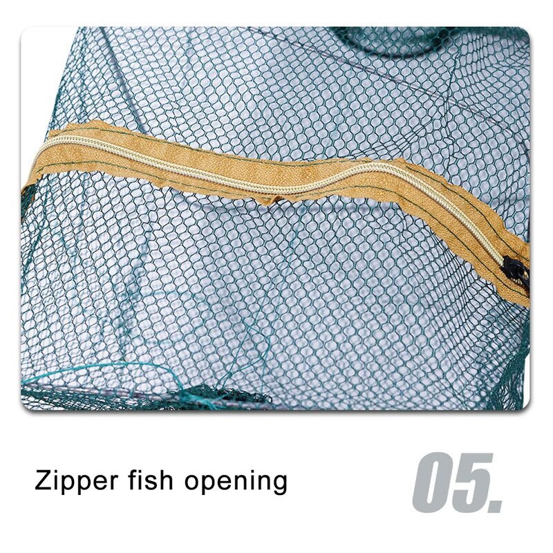 Sulankstomas gaudyklė tinklelis krevečių žuvų krabų masalas tinklas krabas krevetės krevetės vėžių gaudytojas žvejybos spąstai tinkliniai žvejybos įrankiai